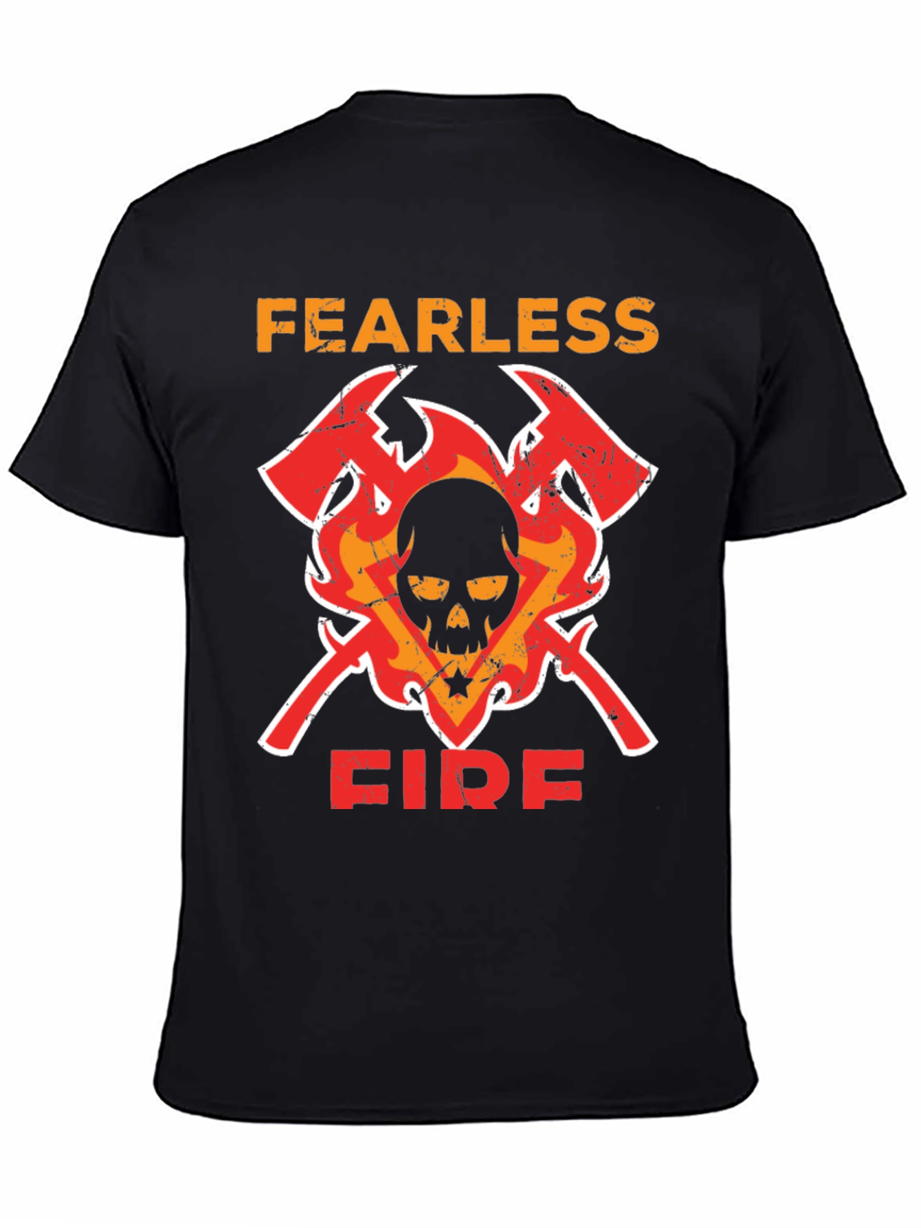 Fearless Firefighter Skull Graphic Tee