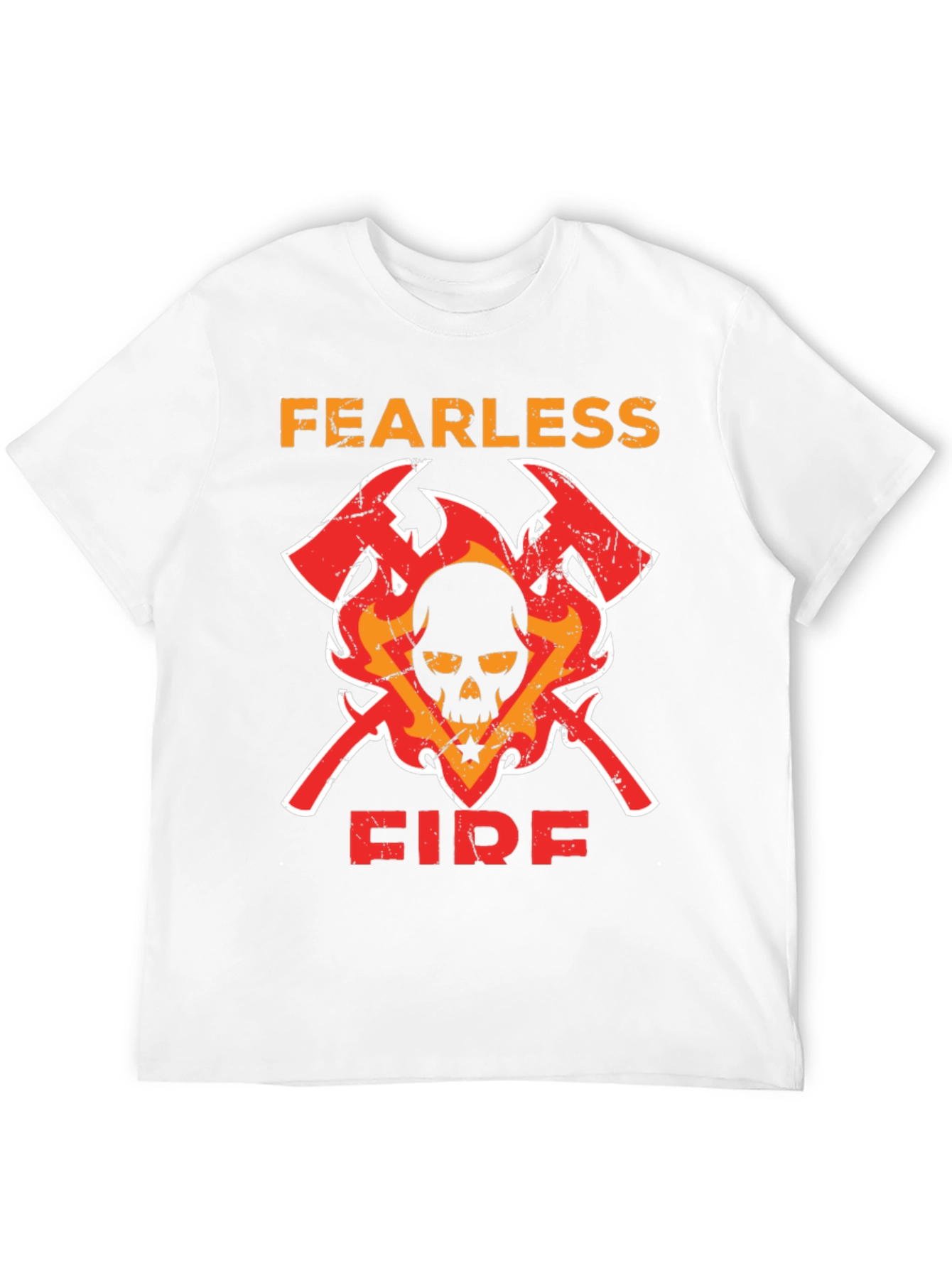 Fearless Firefighter Skull Graphic Tee