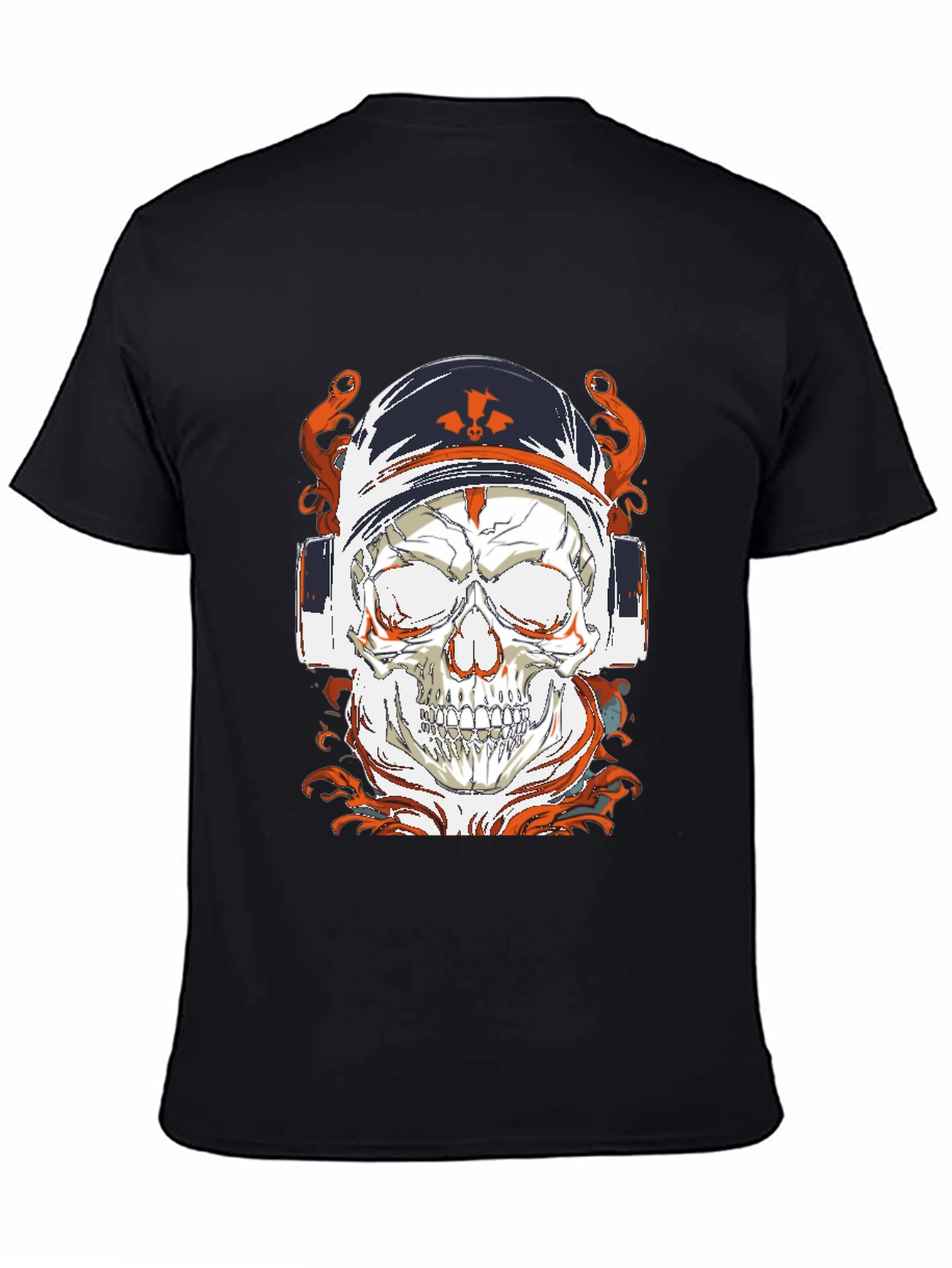 Skull Astronaut Graphic Print Mens T-Shirt