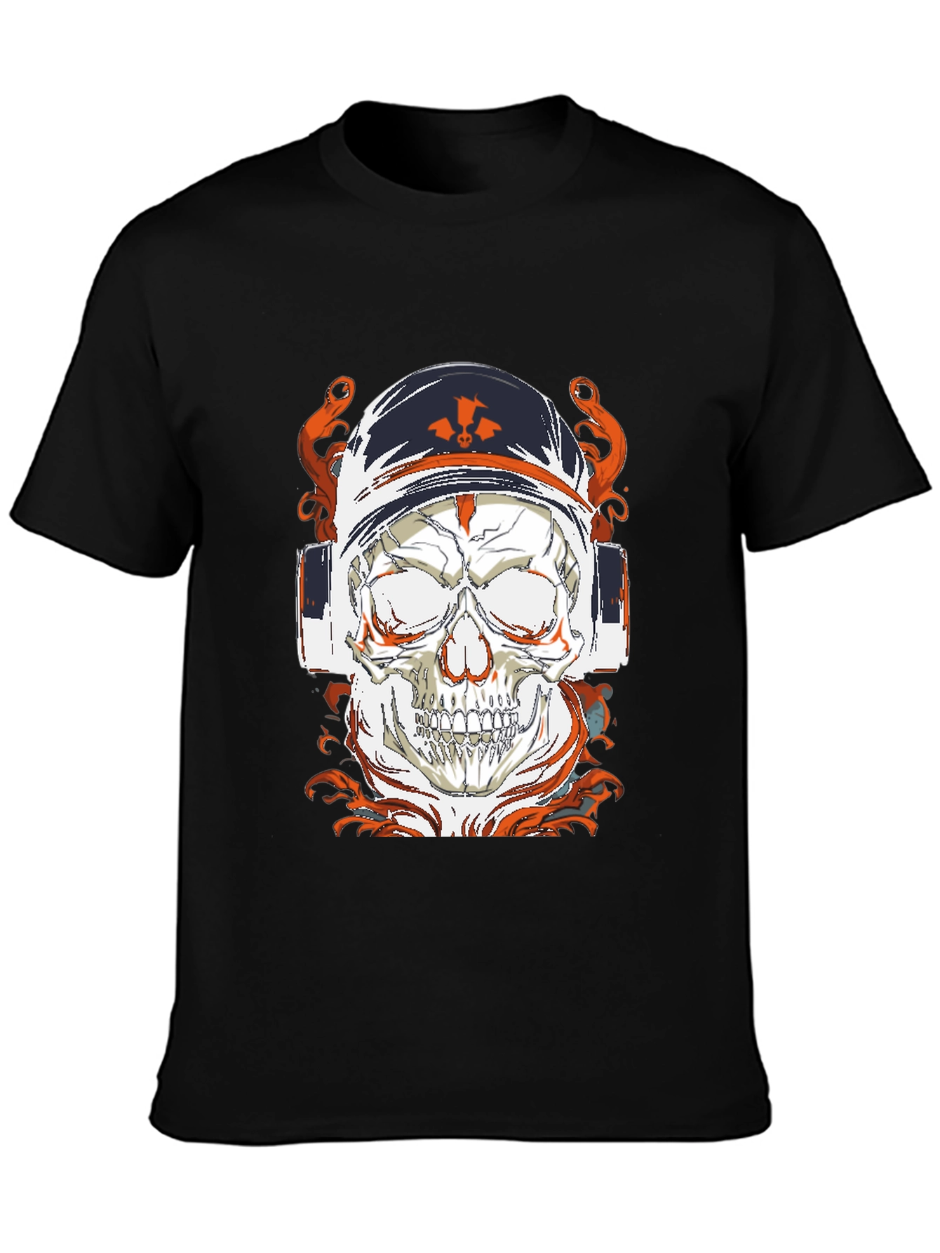 Skull Astronaut Graphic Print Mens T-Shirt