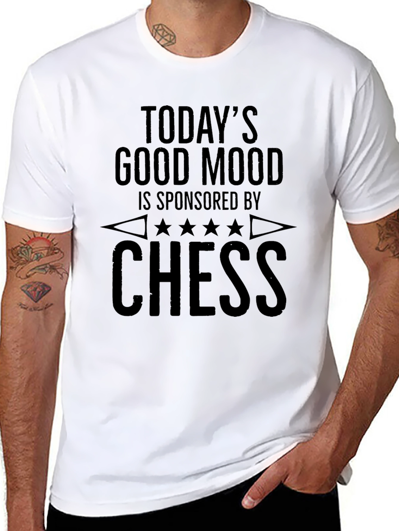 Chess Good Mood T-Shirt - Black Graphic Tee