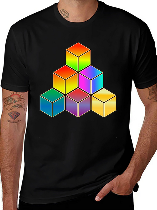 Rainbow Cube Stack Graphic Tee