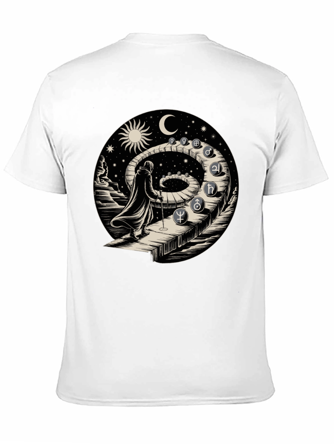 Astrological Path T-Shirt - Spiritual Journey Design