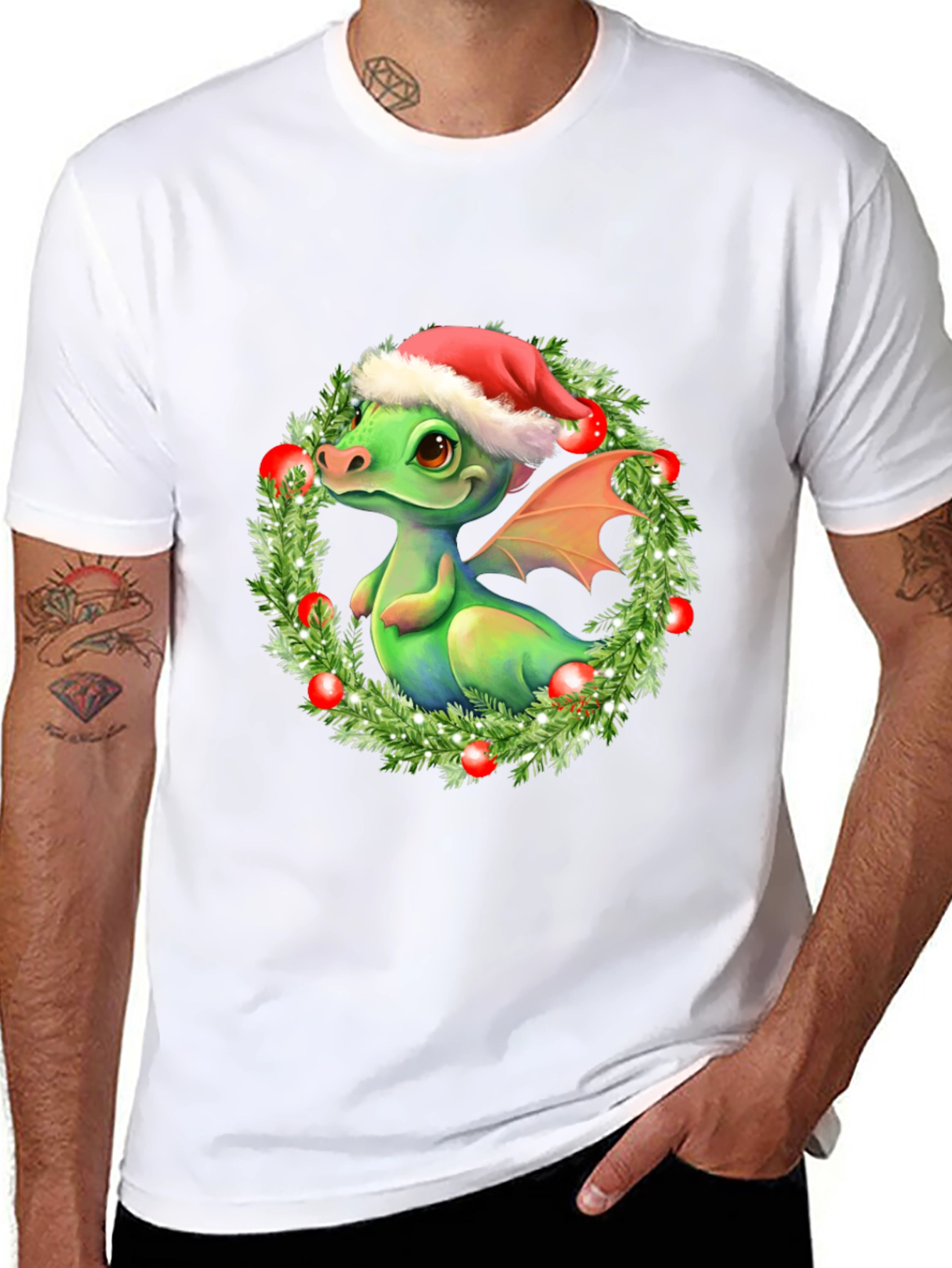 Festive Dragon Christmas T-Shirt
