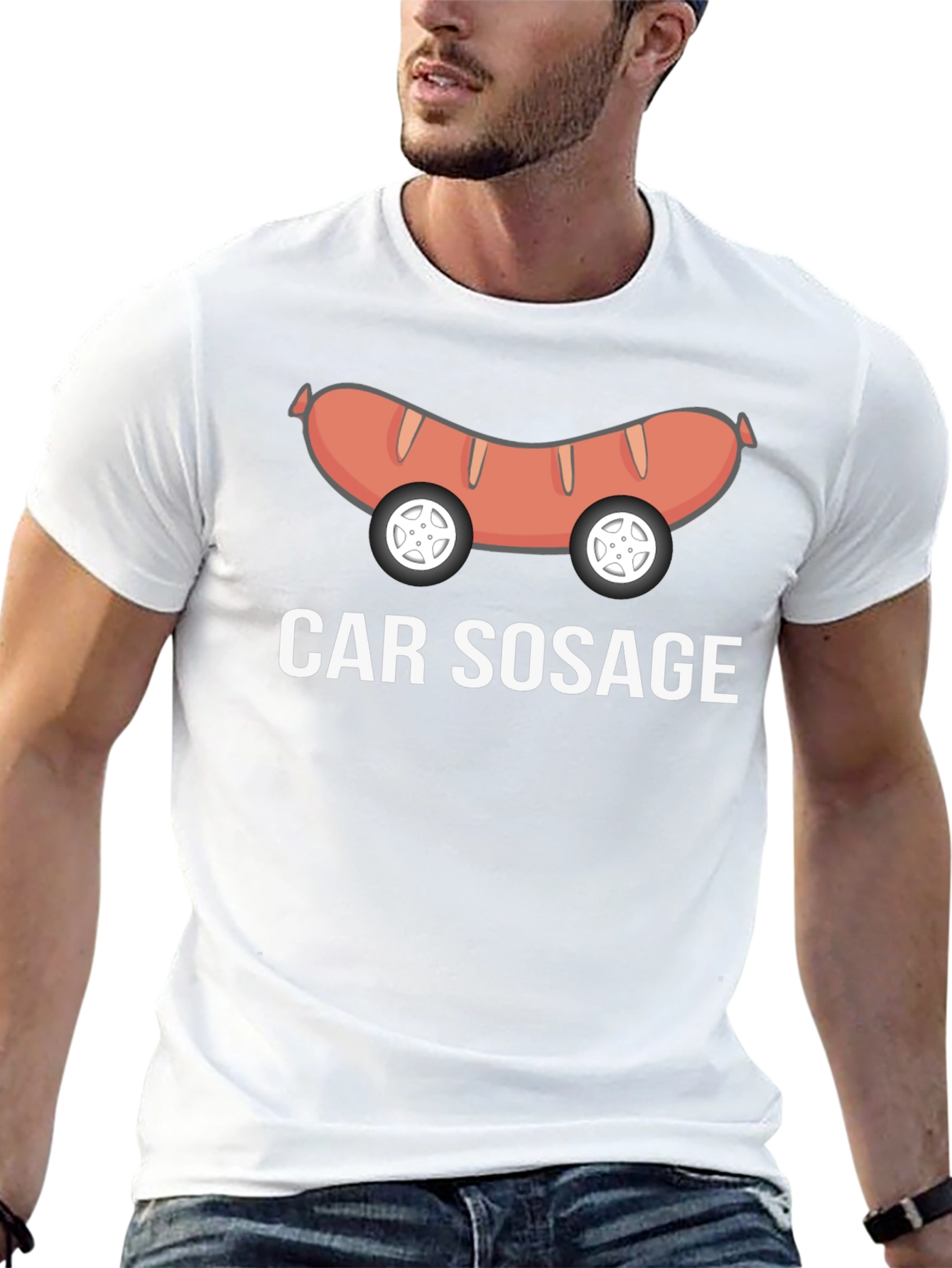 Car Sausage Graphic T-Shirt - Funny Foodie Tee