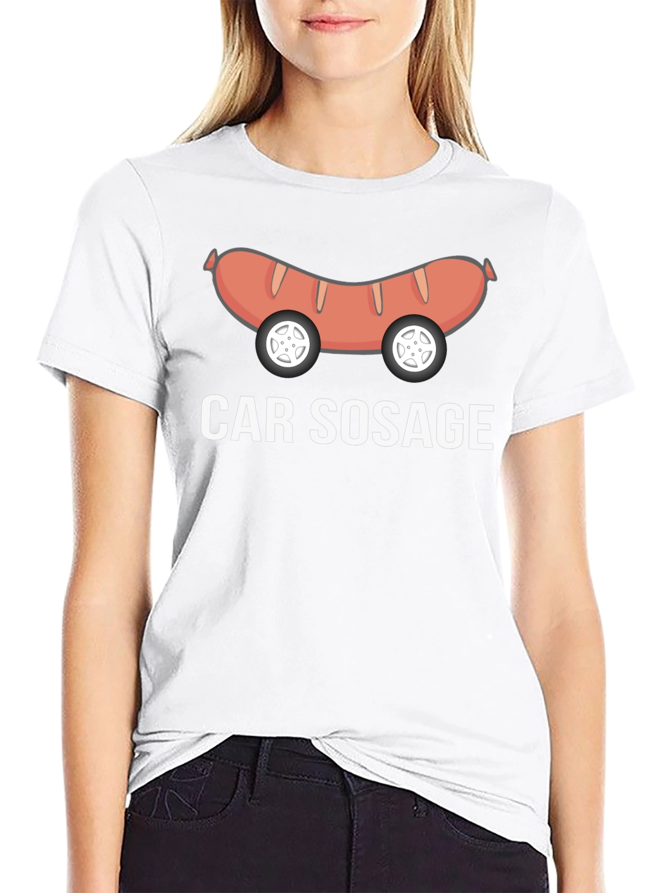 Car Sausage Graphic T-Shirt - Funny Foodie Tee