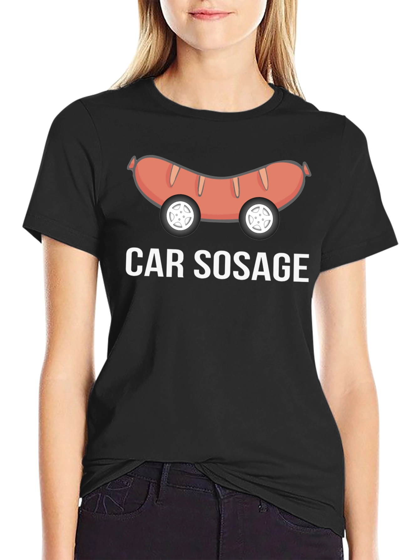 Car Sausage Graphic T-Shirt - Funny Foodie Tee
