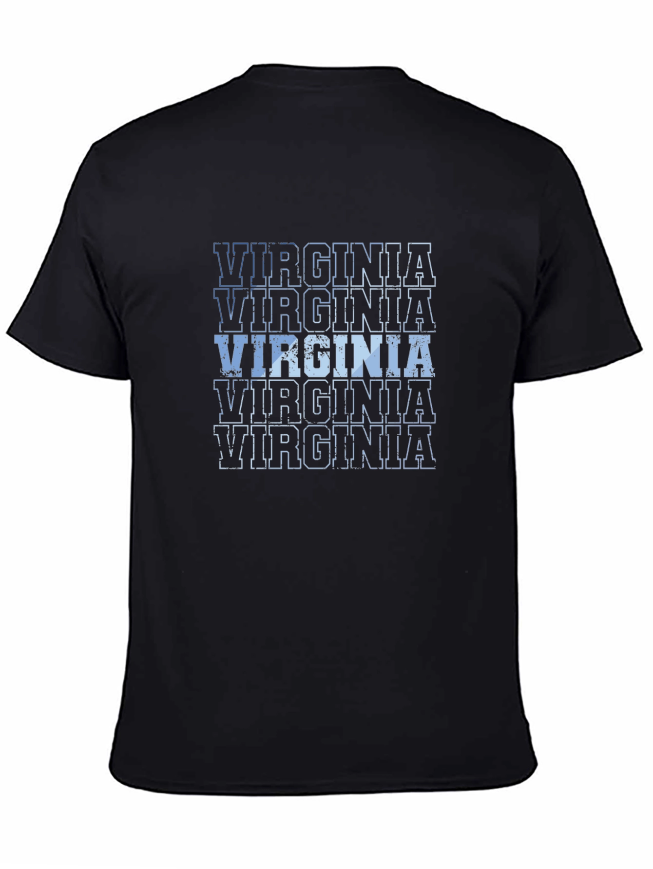 Virginia Text Graphic Mens Black T-Shirt
