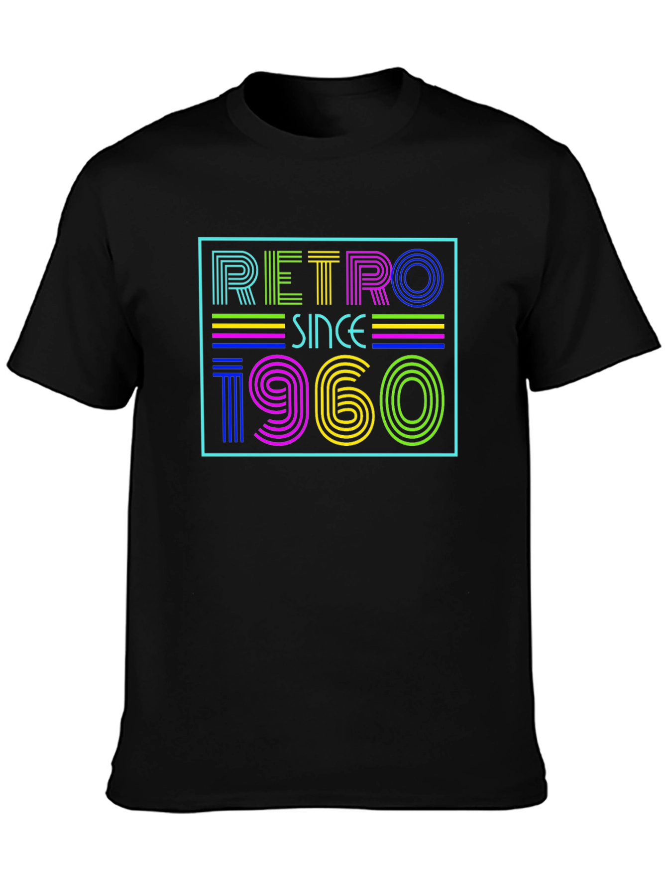 Retro Since 1960 Black T-Shirt