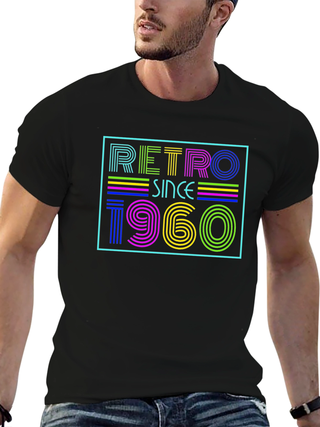 Retro Since 1960 Black T-Shirt