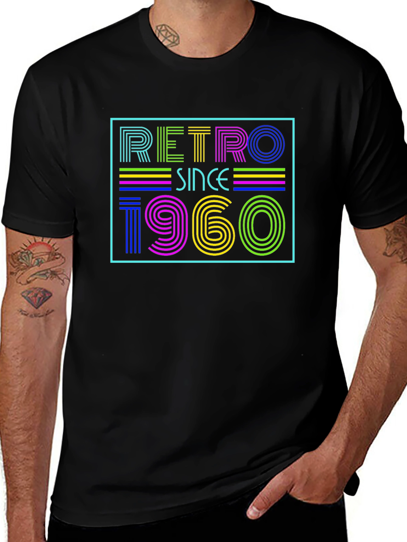 Retro Since 1960 Black T-Shirt