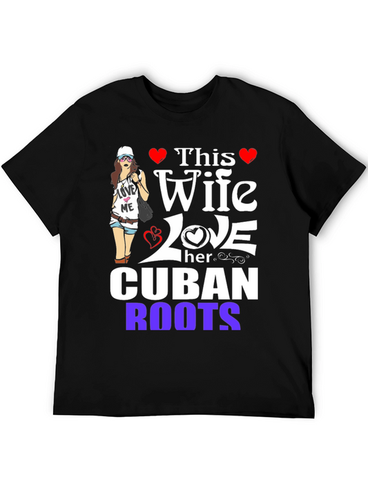 Cuban Roots Wife Graphic Tee - Love My Cuban Heritage