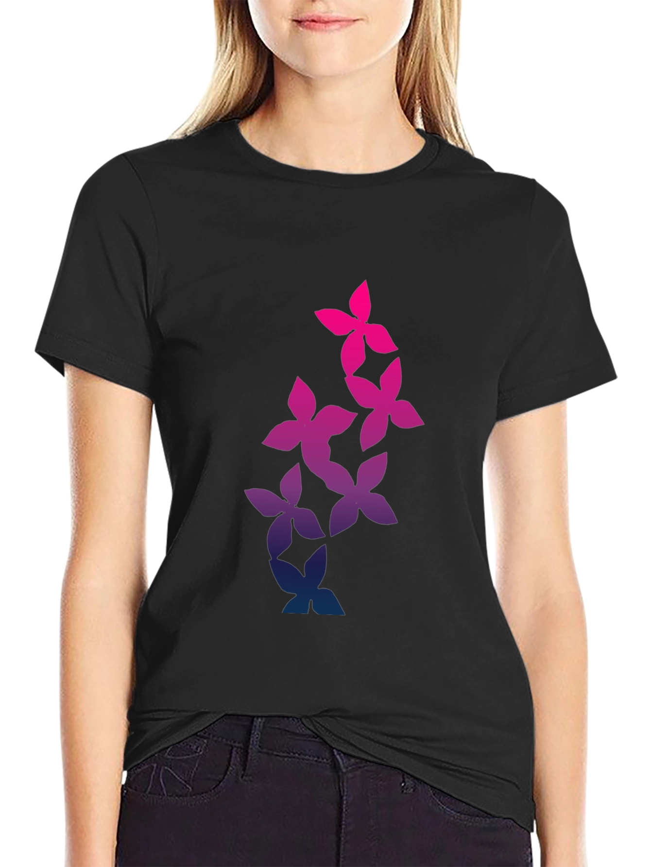 Floral Gradient T-Shirt - Stylish Mens Tee