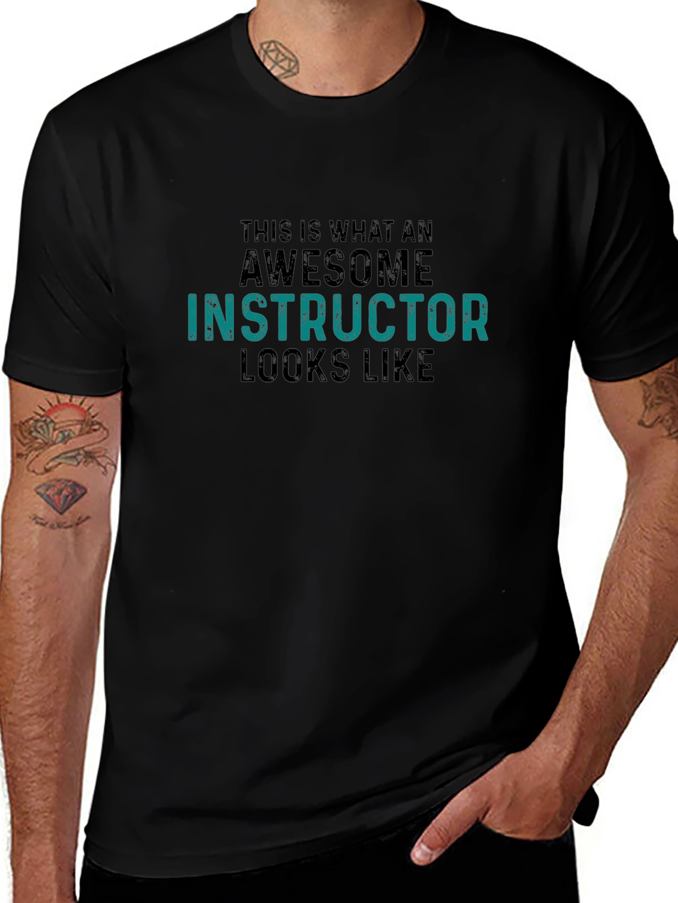 Awesome Instructor T-Shirt - Black Cotton Tee