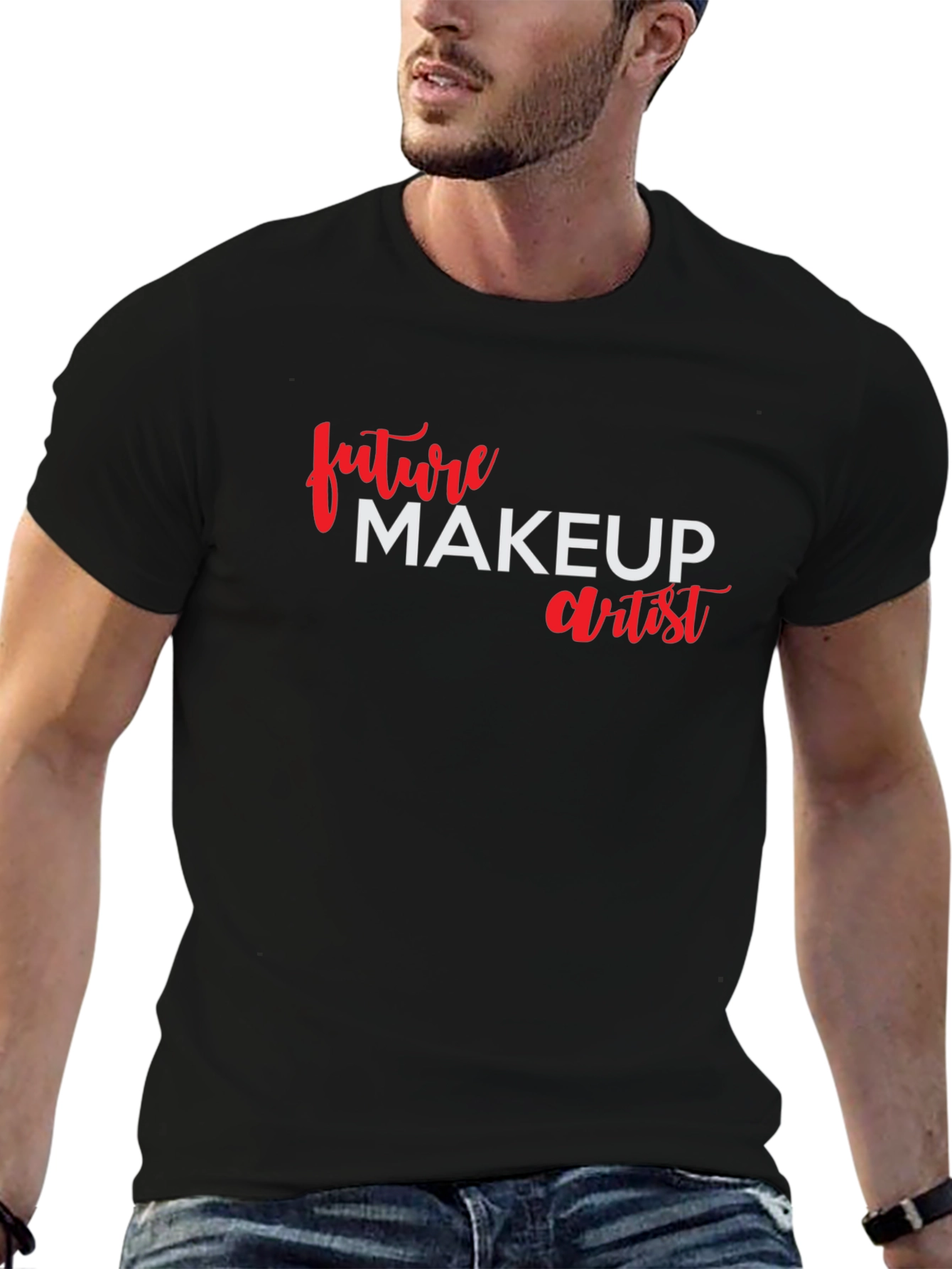 Future Makeup Artist Black Cotton T-Shirt
