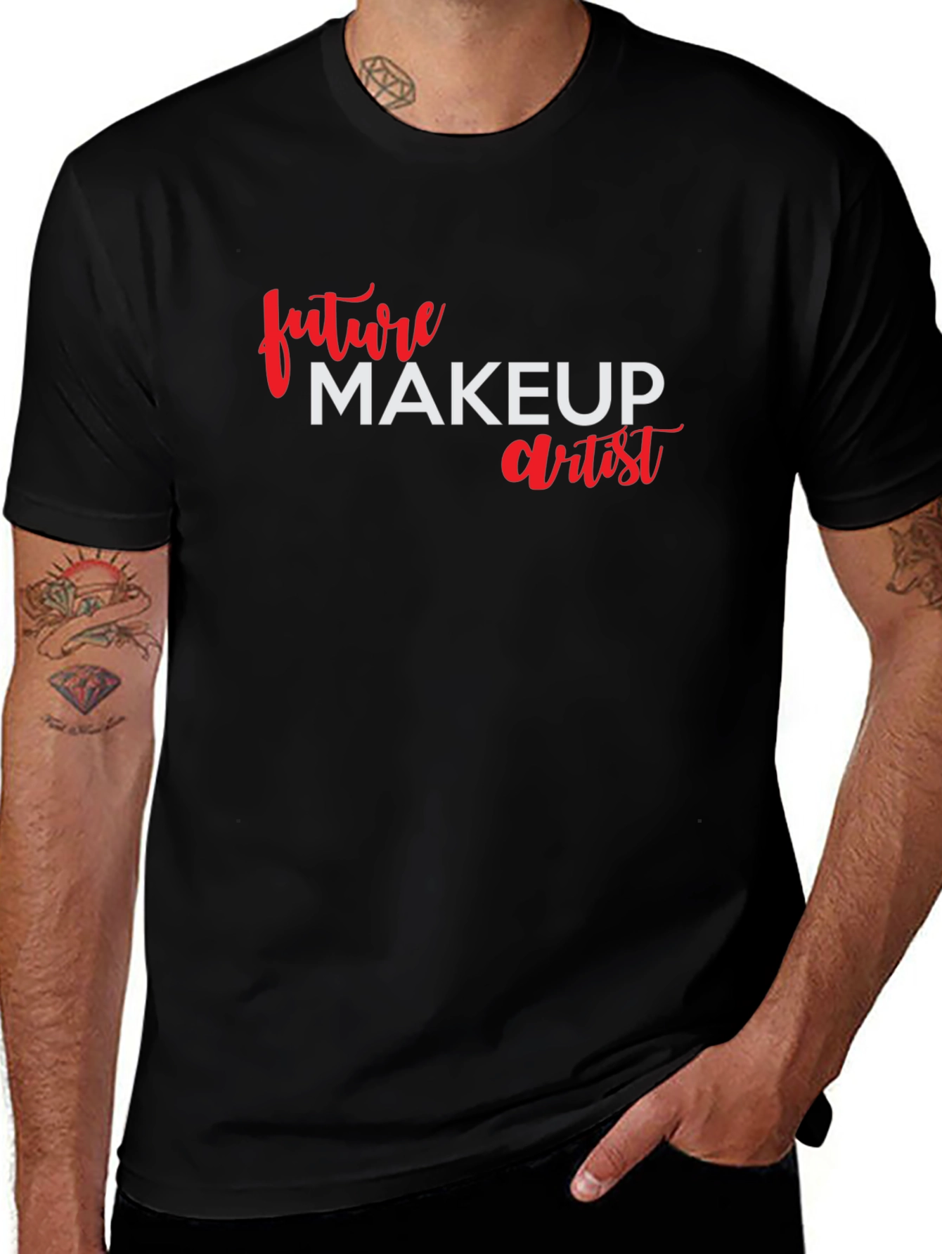 Future Makeup Artist Black Cotton T-Shirt