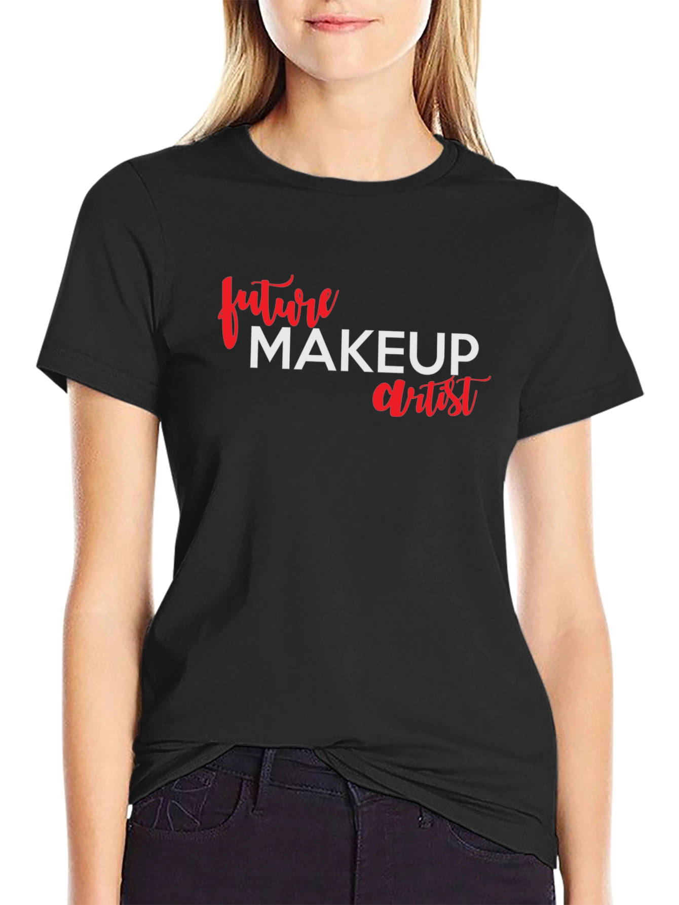Future Makeup Artist Black Cotton T-Shirt
