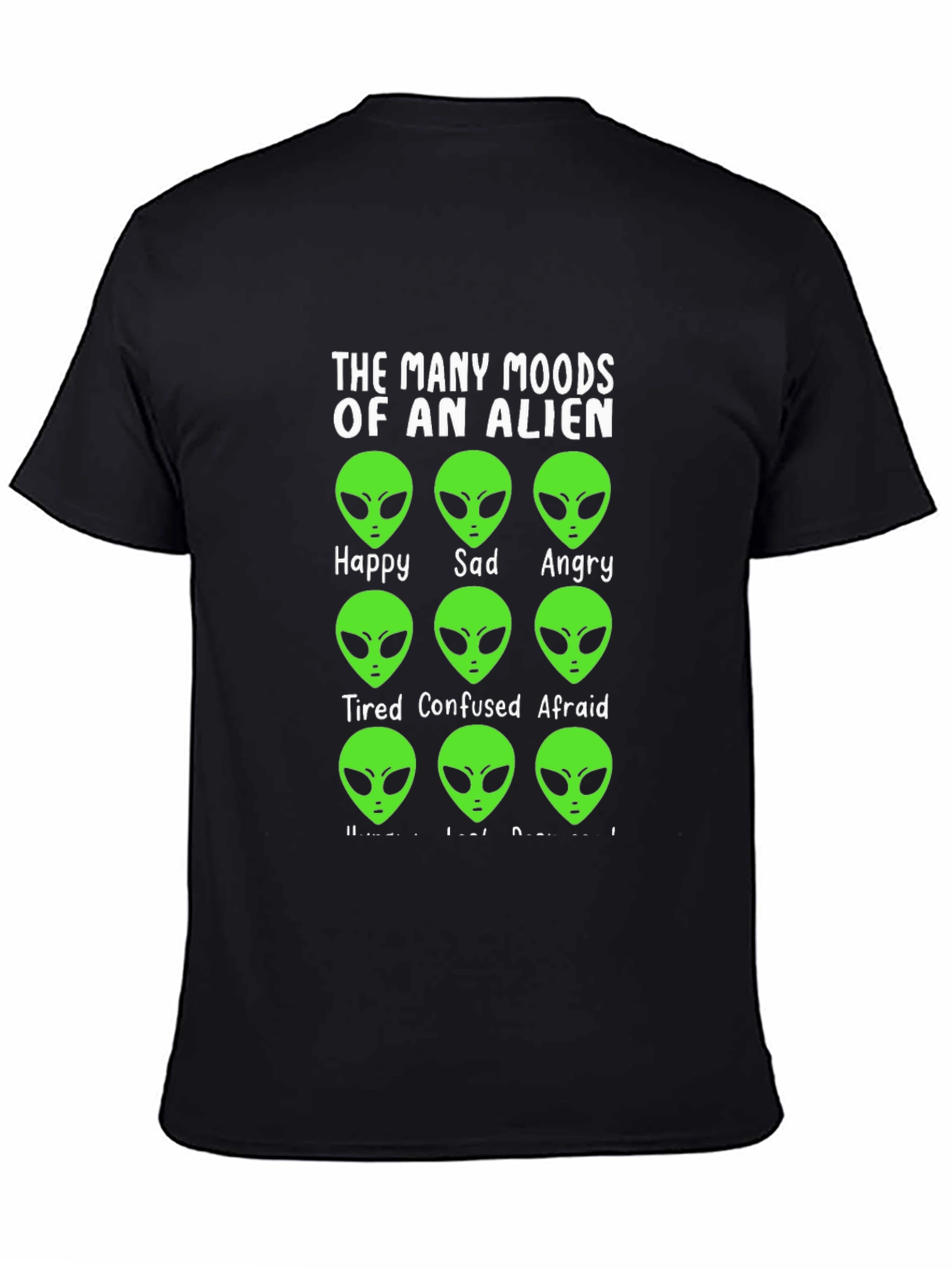 The Many Moods of An Alien Funny Graphic Tee
