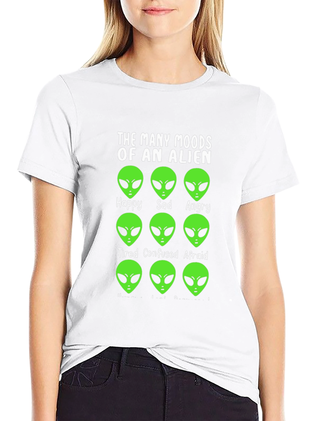 The Many Moods of An Alien Funny Graphic Tee