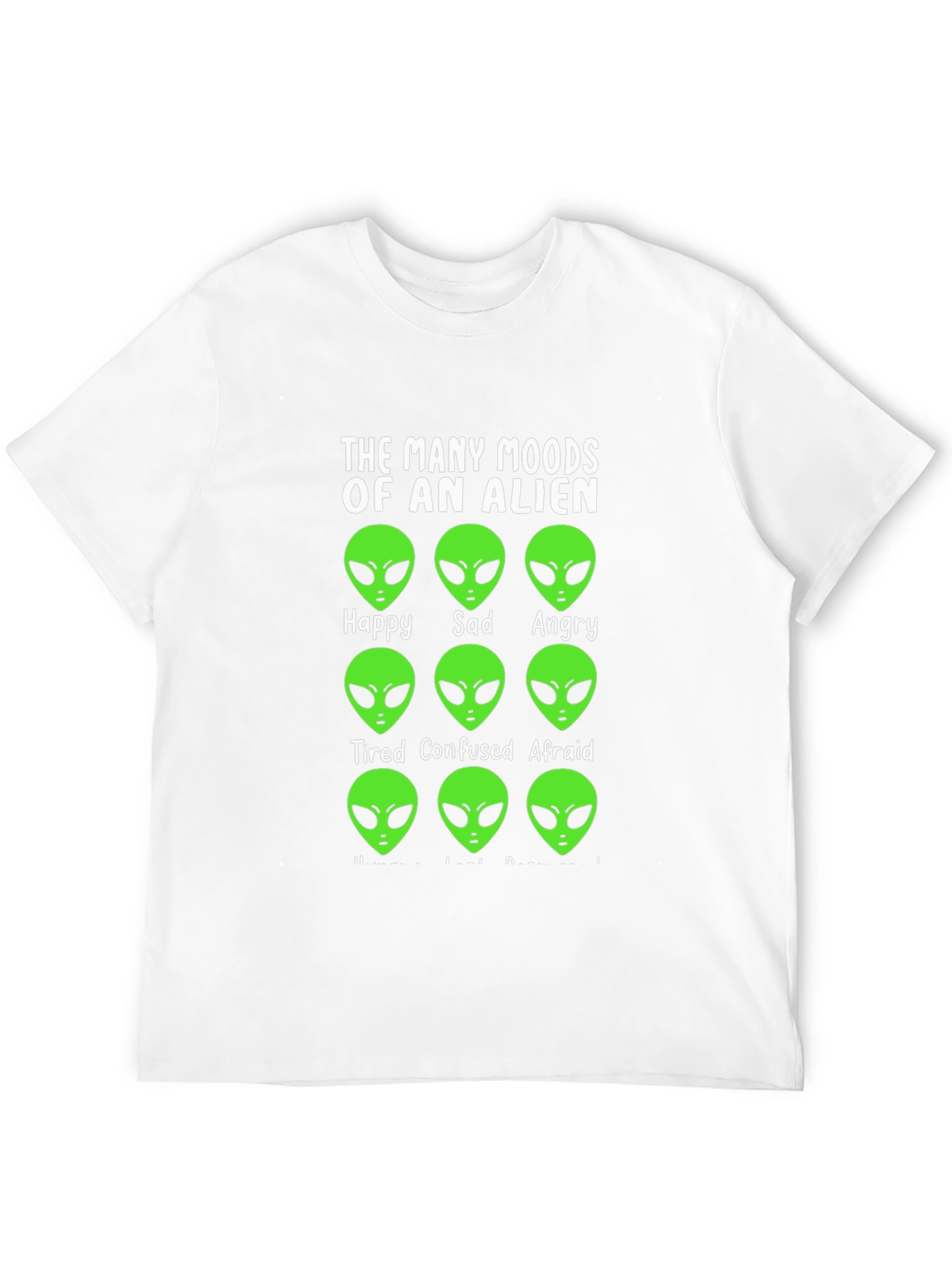 The Many Moods of An Alien Funny Graphic Tee
