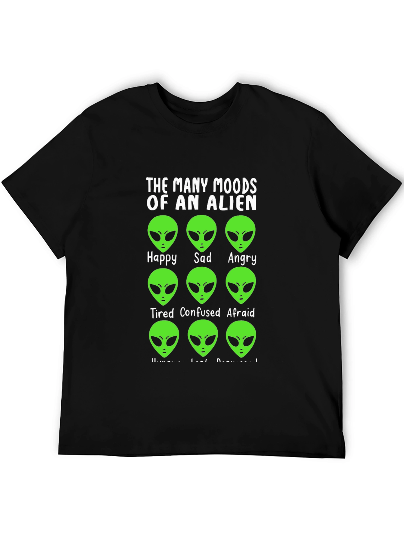 The Many Moods of An Alien Funny Graphic Tee