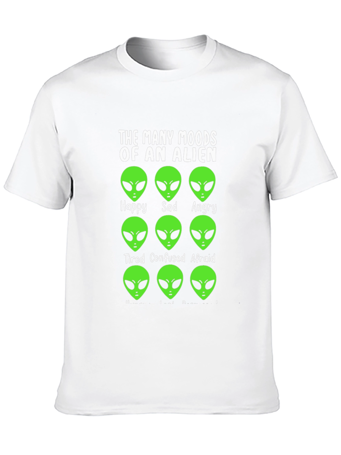 The Many Moods of An Alien Funny Graphic Tee