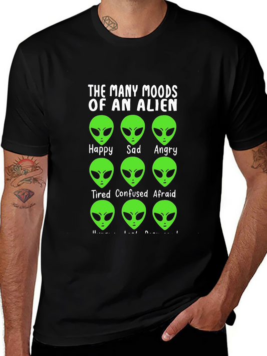 The Many Moods of An Alien Funny Graphic Tee