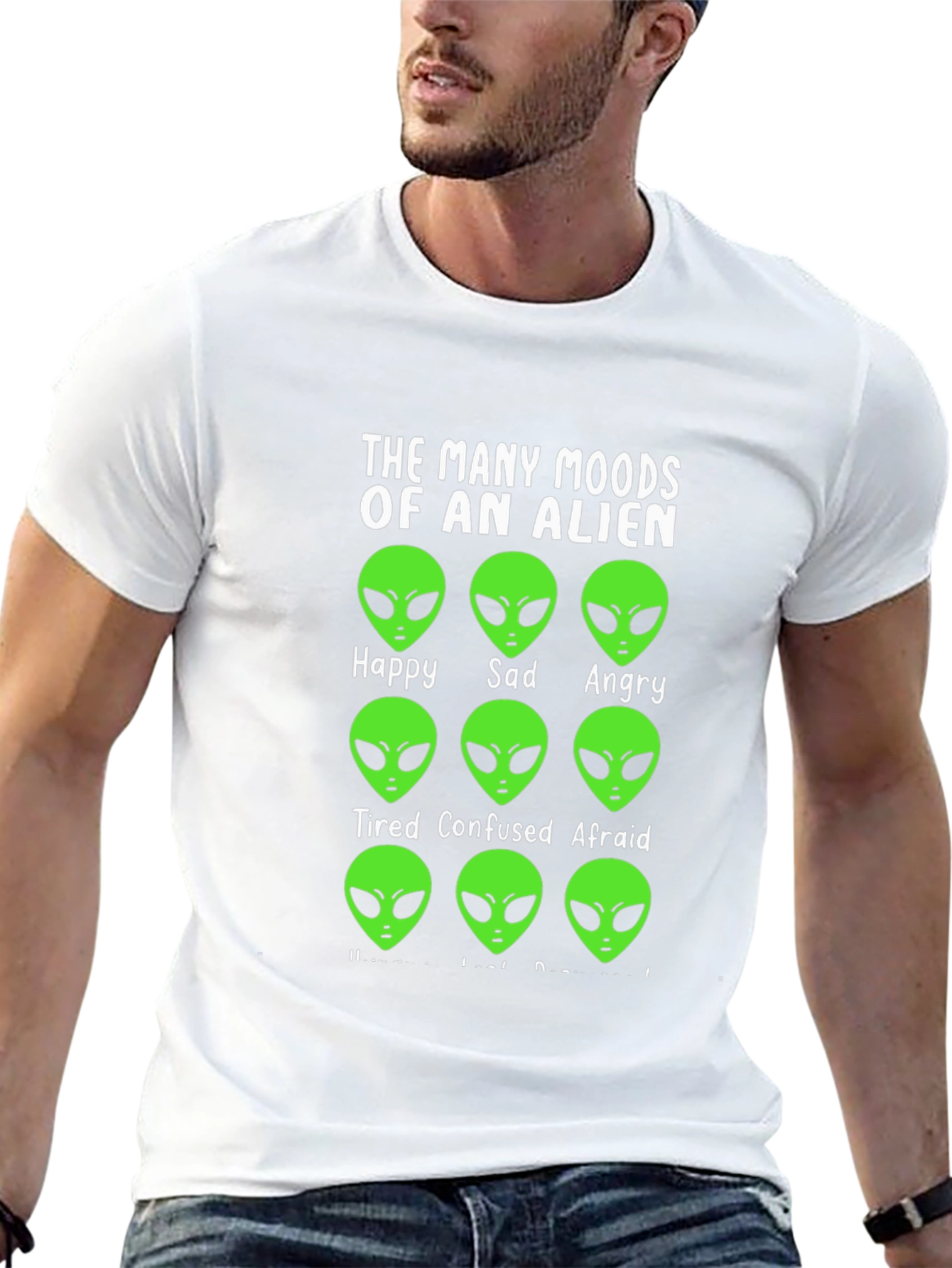 The Many Moods of An Alien Funny Graphic Tee