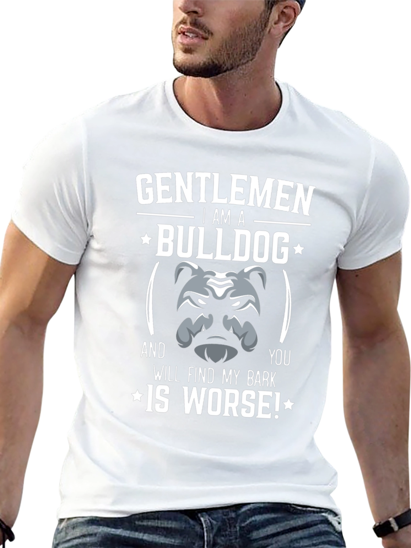 Gentlemen Bulldog Graphic Tee - Funny Dog Lover Shirt