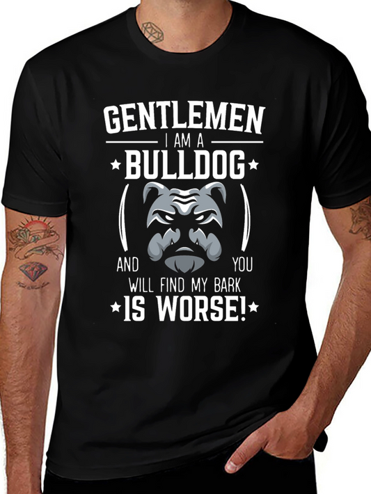Gentlemen Bulldog Graphic Tee - Funny Dog Lover Shirt