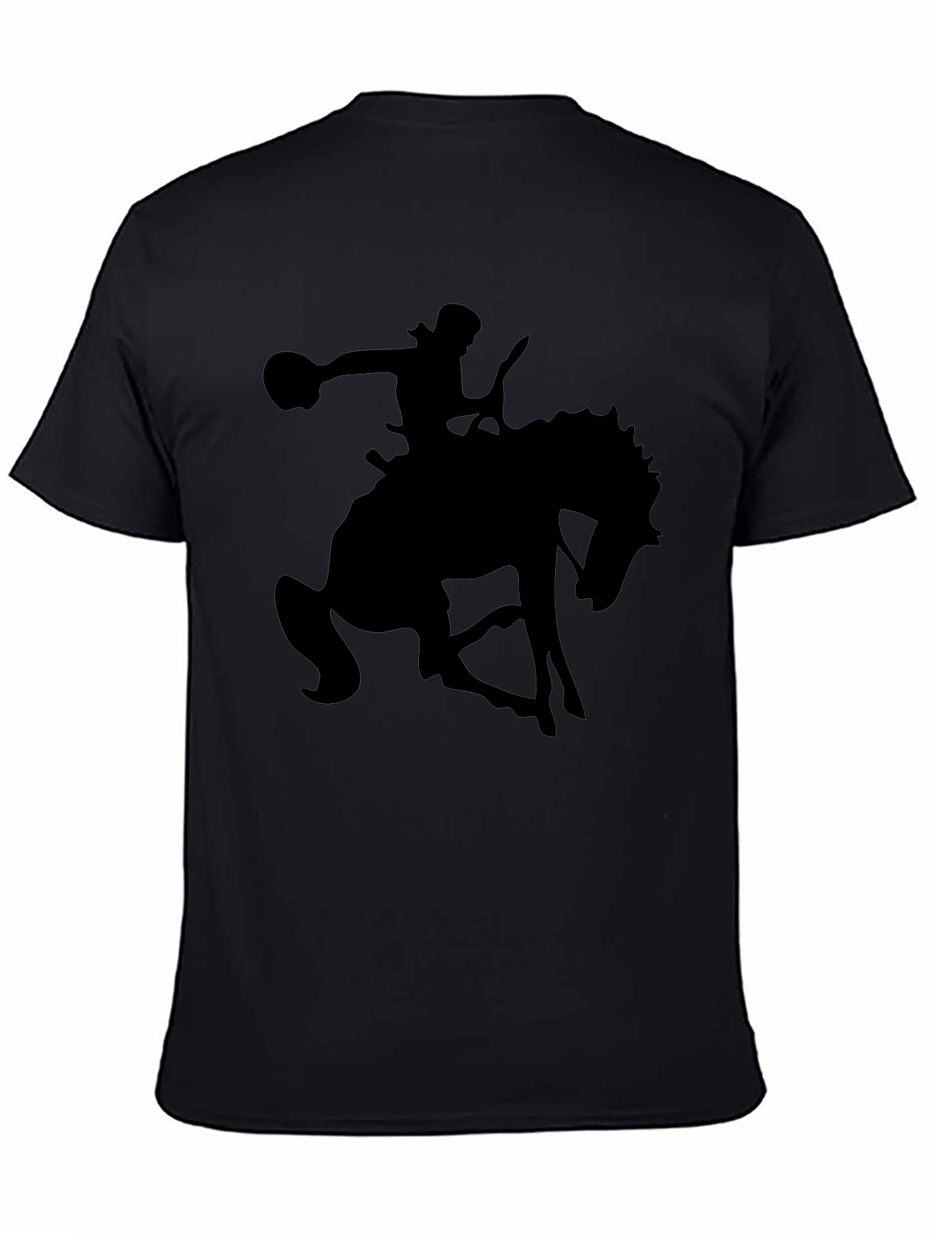 Black Cowboy Graphic Tee - Classic Western Style
