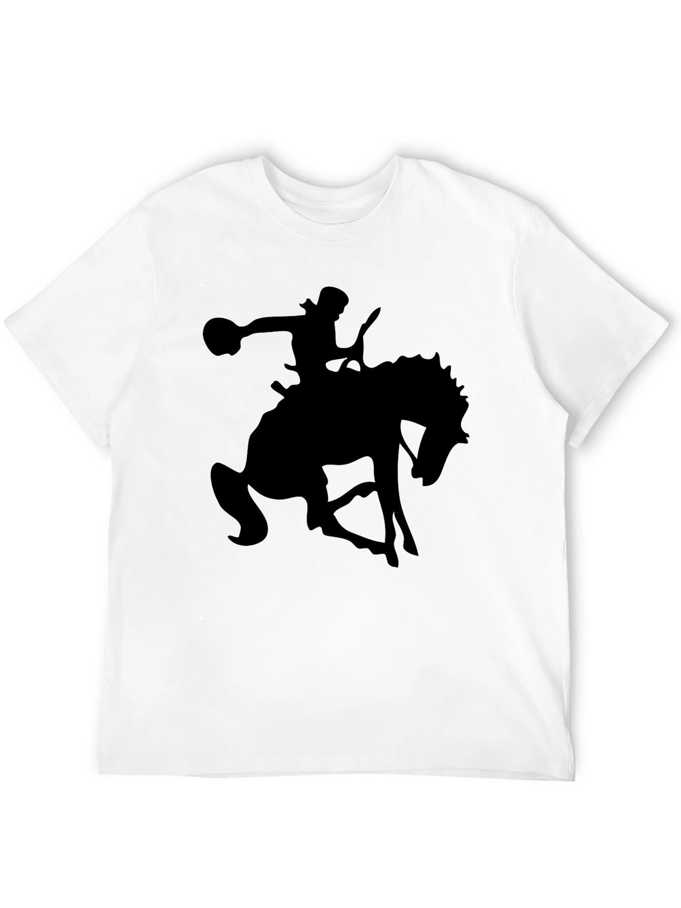 Black Cowboy Graphic Tee - Classic Western Style