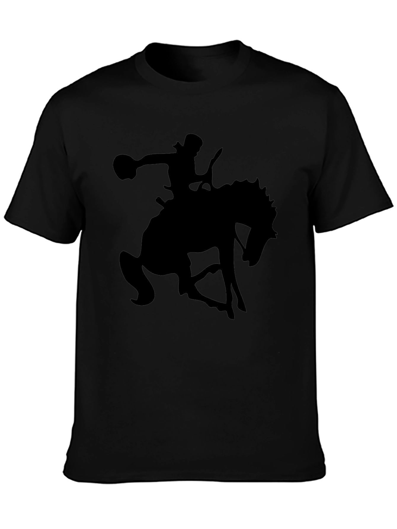 Black Cowboy Graphic Tee - Classic Western Style