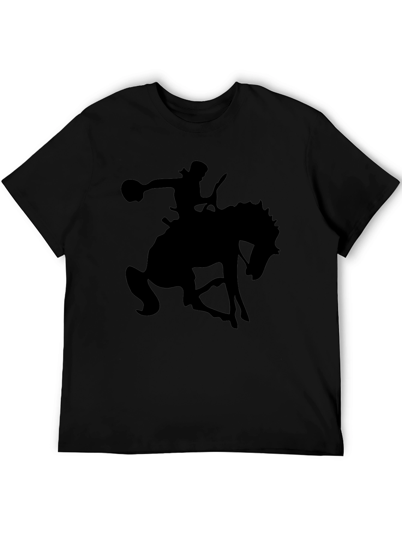 Black Cowboy Graphic Tee - Classic Western Style