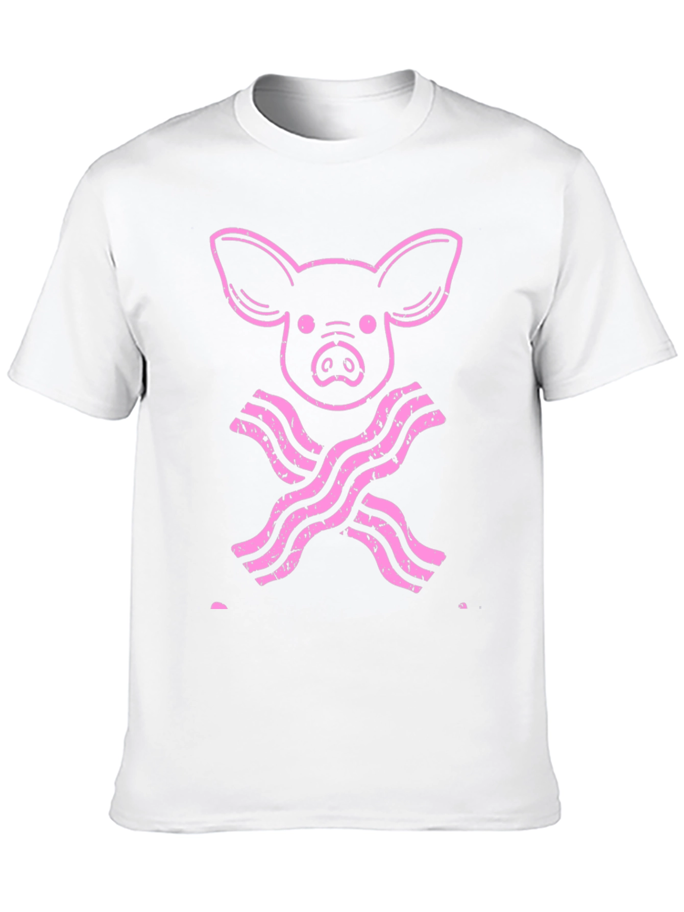 Pig and Bacon Mens Black Graphic Tee