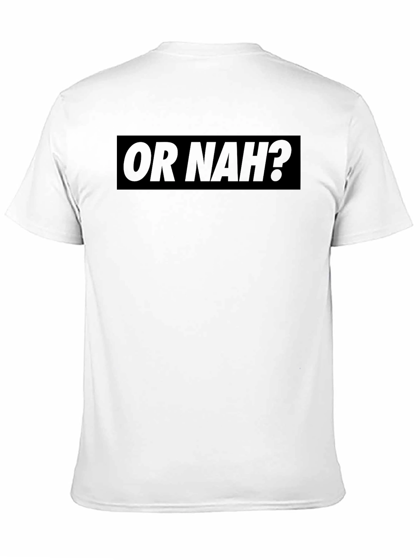 Or Nah? Graphic Print Mens Black T-Shirt
