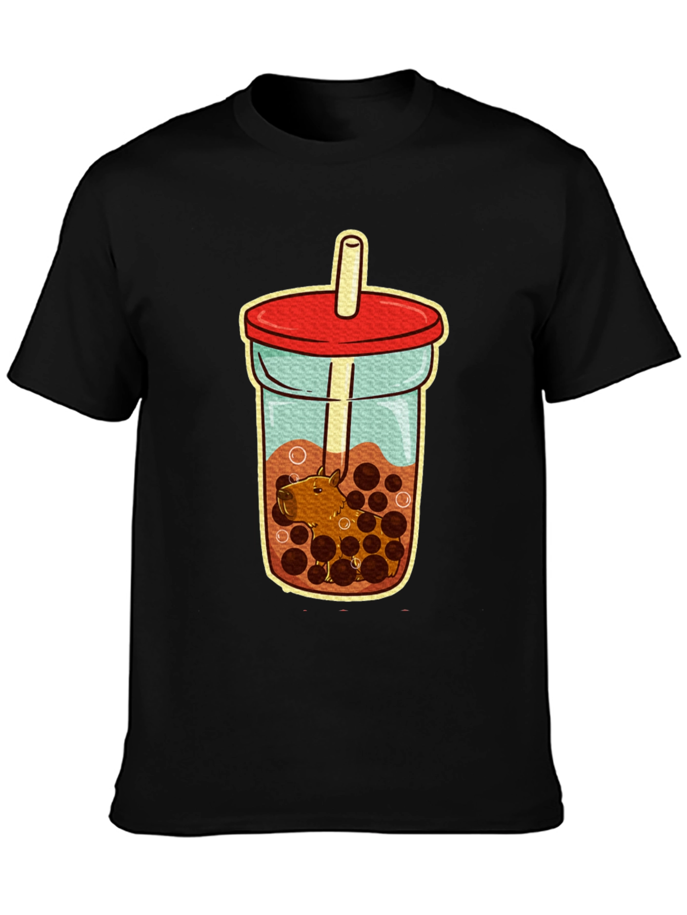 Capybara Bubble Tea T-Shirt - Cute Graphic Tee