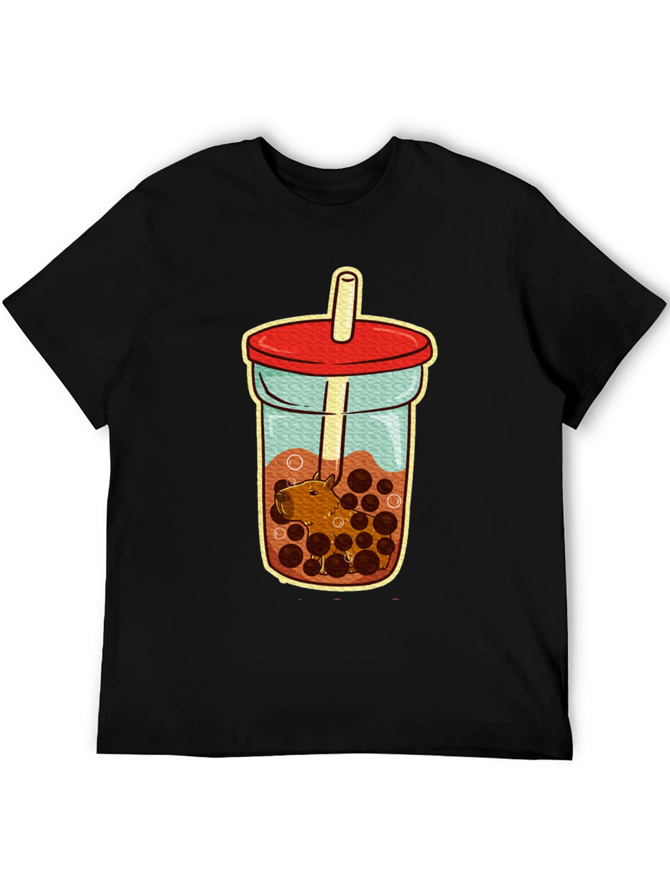 Capybara Bubble Tea T-Shirt - Cute Graphic Tee