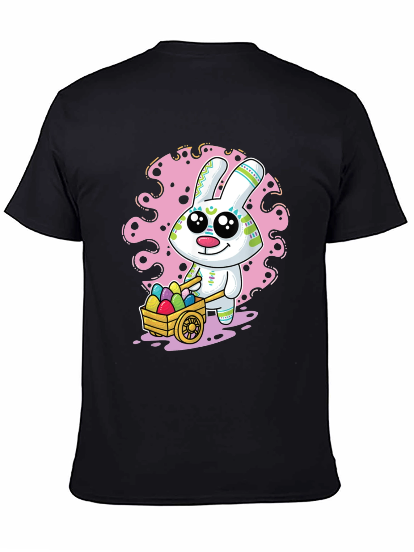 Easter Bunny Cart T-Shirt Fun Holiday Tee