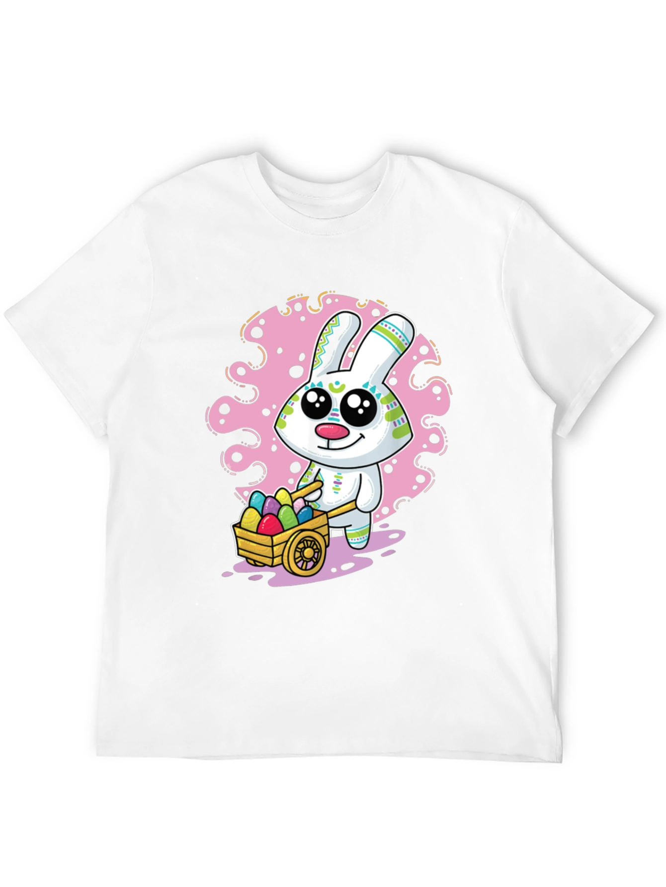 Easter Bunny Cart T-Shirt Fun Holiday Tee