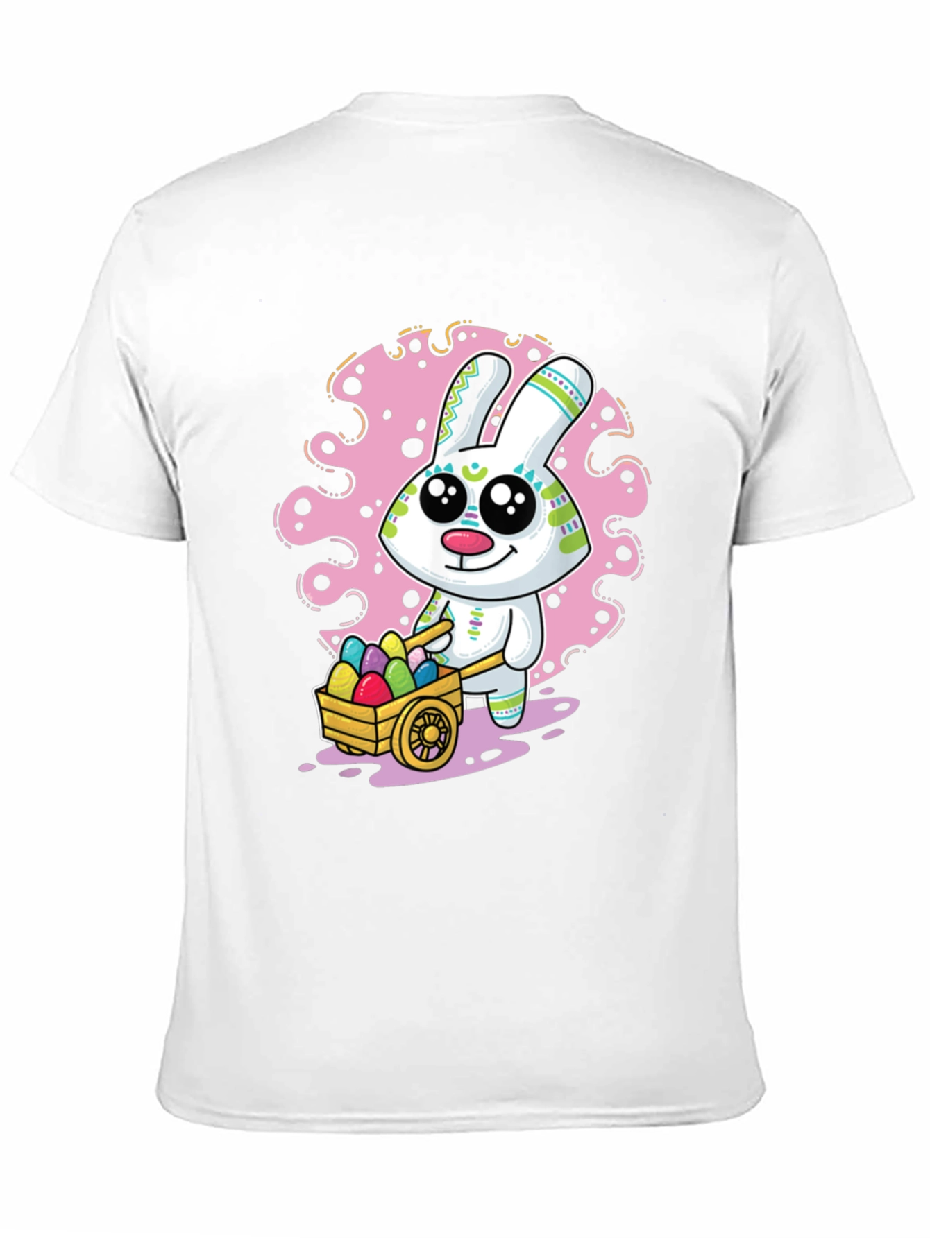 Easter Bunny Cart T-Shirt Fun Holiday Tee