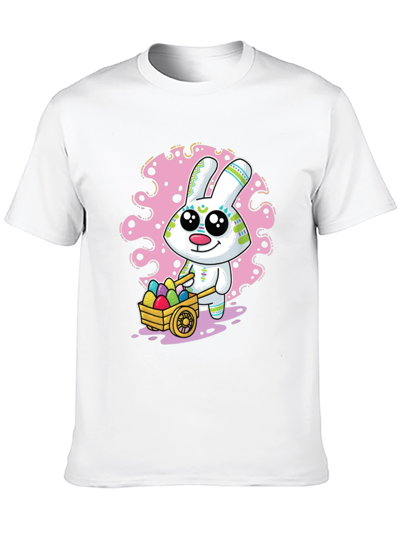 Easter Bunny Cart T-Shirt Fun Holiday Tee