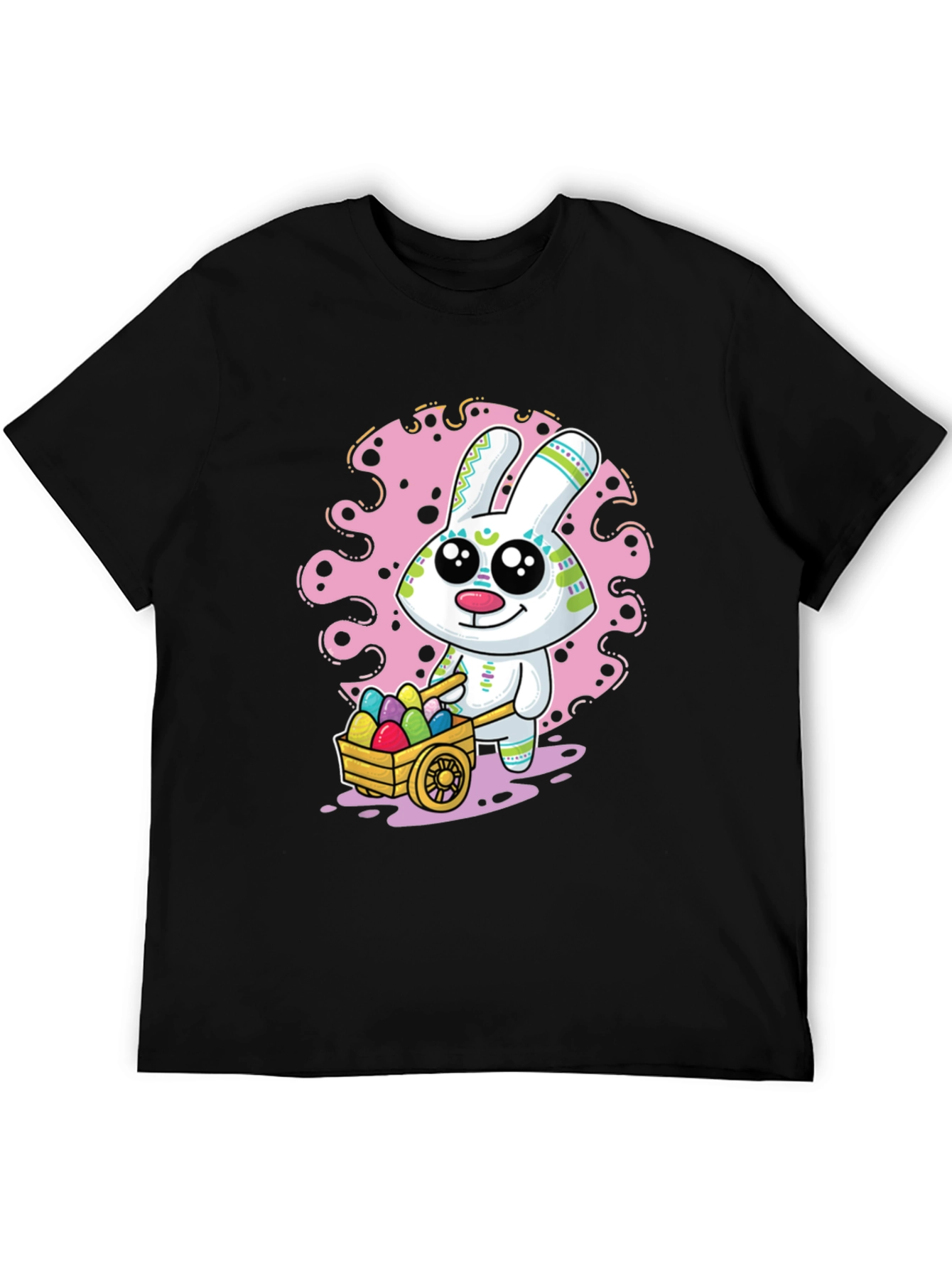 Easter Bunny Cart T-Shirt Fun Holiday Tee