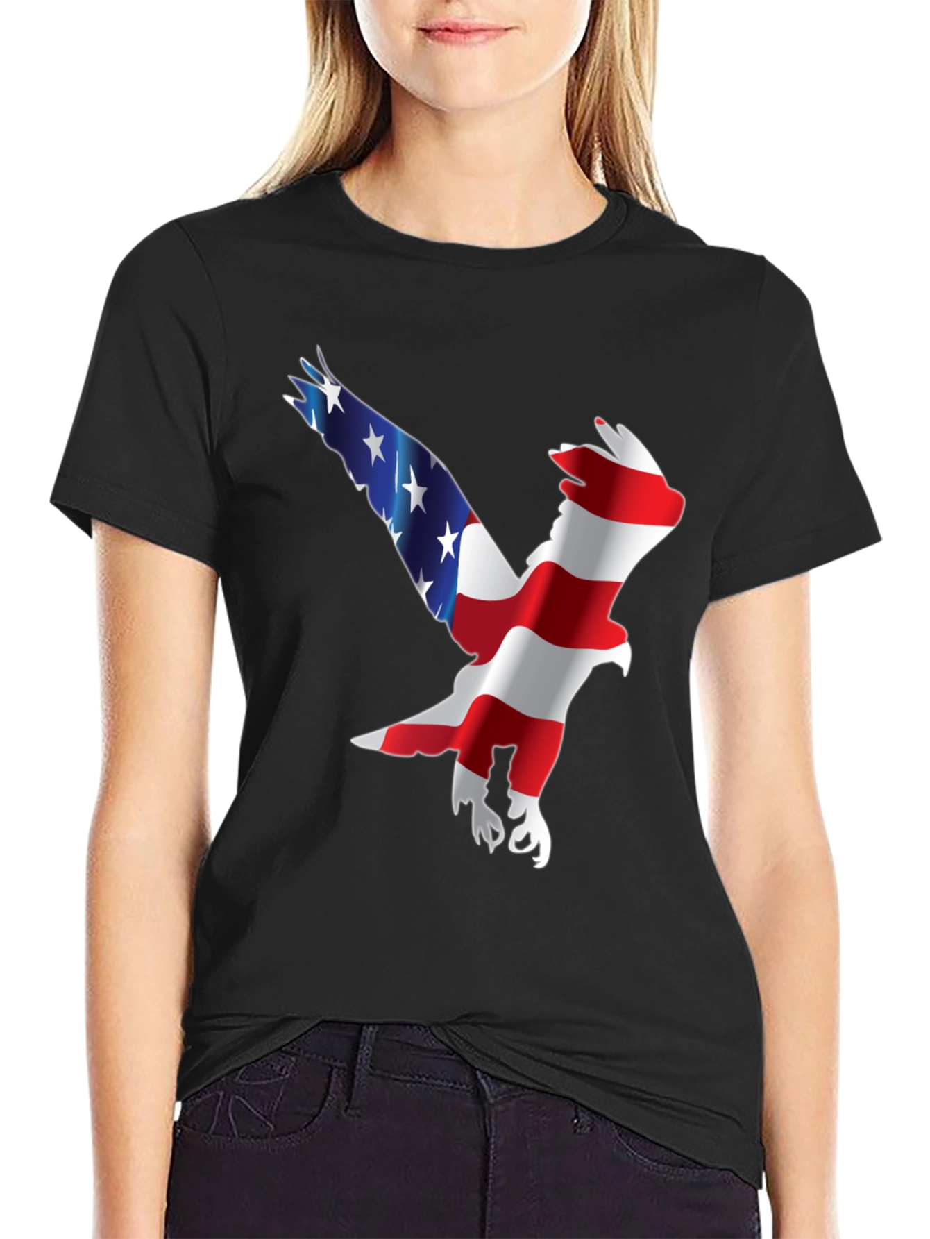 American Flag Eagle Graphic Tee