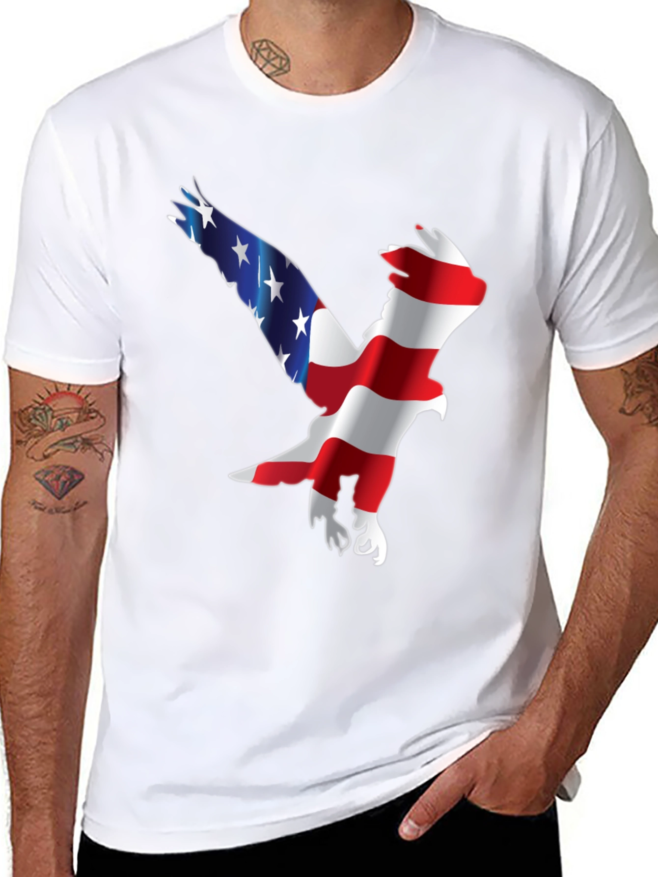 American Flag Eagle Graphic Tee