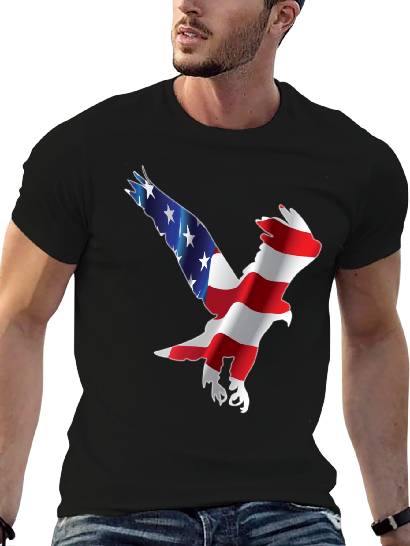 American Flag Eagle Graphic Tee