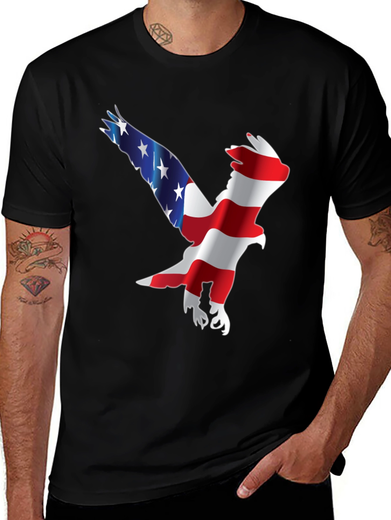 American Flag Eagle Graphic Tee