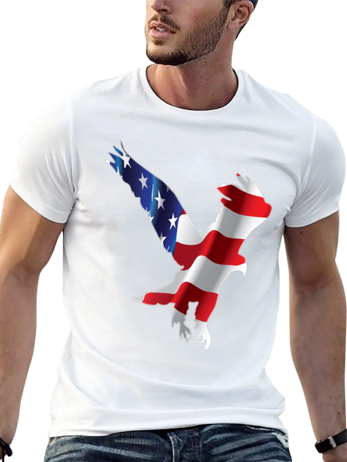 American Flag Eagle Graphic Tee