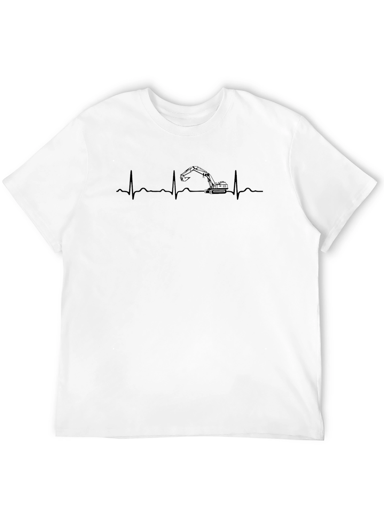Excavator Heartbeat T-Shirt - Construction Life