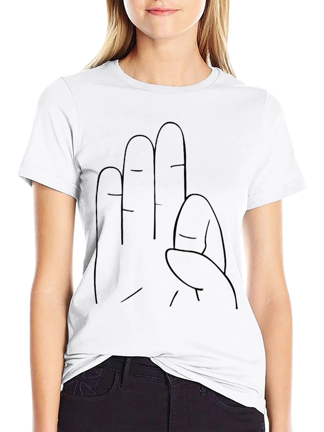 Unique Hand Gesture Black T-Shirt